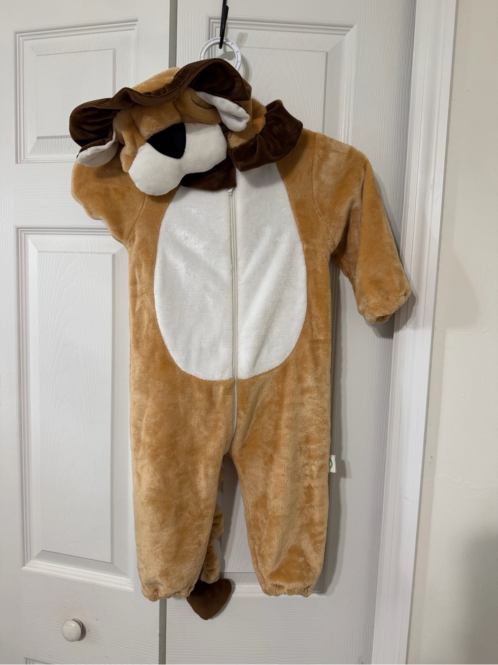 Brown Plush Lion Kids One-Piece Romper